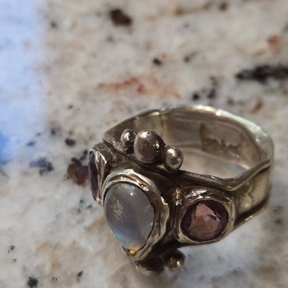 Millie Savage Moonstone Ring - Picture 2 of 6